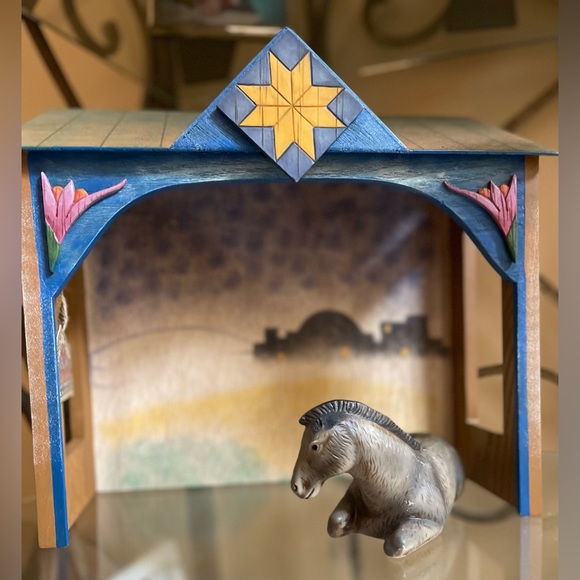 Well O'Well Vintage Nativity Creche Manger Figurine Donkey Replacement 7β Cerami - Picture 10 of 16